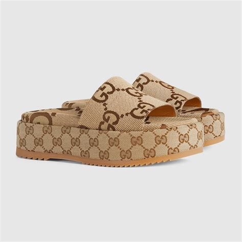 gucci slide sandal womens|Gucci women's platform slide sandal.